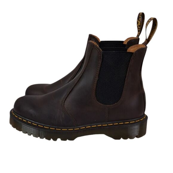 Dr. Martens 2976 BEX Crazy Horse Chelsea Boot, Dark Brown Mens Size 11 - Picture 4 of 12